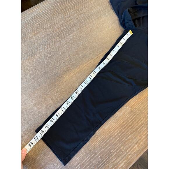 ABS Black Cropped Leggings Workout Pants size L - Picture 3 of 7